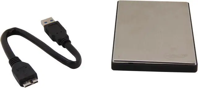 Alt view image 5 of 6 - ARCTIC 2.5" HDD Enclosure Portable External Storage, Supports USB 3.0, Stainless Steel - Silver