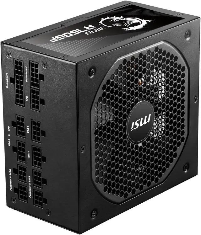 Alt view image 8 of 14 - MSI MPG A750GF, 80 GOLD Full Modular Gaming PSU, Japanese Electrolytic capacitor, 750W ATX Power Supply