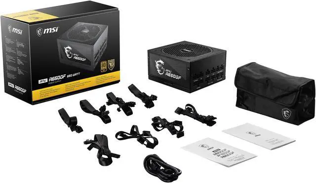Alt view image 13 of 14 - MSI - MPG A650GF, 80 GOLD Full Modular Gaming PSU, Japanese Electrolytic capacitor, 650W ATX Power Supply