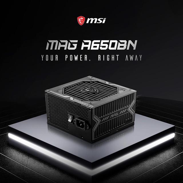 Alt view image 4 of 17 - MSI MAG A650BN 650W ATX 80 PLUS BRONZE Certified Active PFC Power Supply