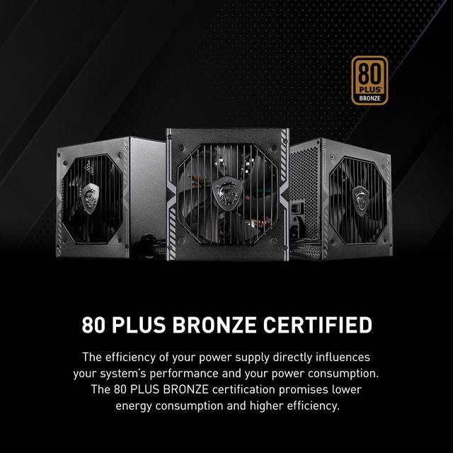 Alt view image 5 of 17 - MSI MAG A650BN 650W ATX 80 PLUS BRONZE Certified Active PFC Power Supply
