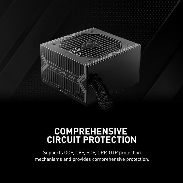 Alt view image 8 of 17 - MSI MAG A650BN 650W ATX 80 PLUS BRONZE Certified Active PFC Power Supply