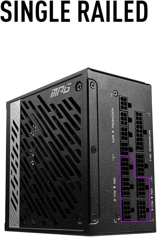 Alt view image 4 of 8 - MSI - MPG A1000G, 80 GOLD Full Modular Gaming PSU, Japanese Electrolytic capacitor, 1000W ATX Power Supply