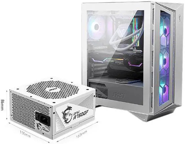 Alt view image 15 of 15 - MSI - MPG A750GF WHITE, 80 GOLD Full Modular Gaming PSU, Japanese Electrolytic capacitor, 750W ATX Power Supply