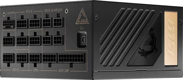 Alt view image 8 of 16 - MSI - MEG Ai1300P PCIE5, 80+ PLATINUM Full Modular Gaming PSU, 12V-2x6 Cable, 5080 5090 ATX 3.1 & PCIE 5.1 Ready, 1300W Power Supply, 10 Year Warranty