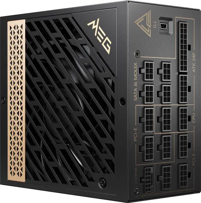 Alt view image 4 of 17 - MSI- MEG Ai1000P PCIE 5.0, 80 PLATINUM Full Modular Gaming PSU, 12VHPWR Cable, 4080 4090 ATX 3.0 Compatible, 1000W Power Supply