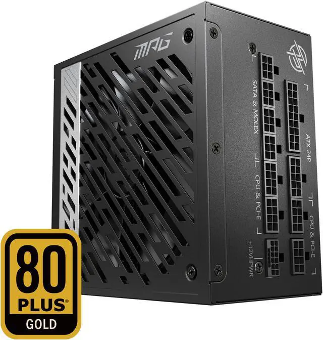 Alt view image 4 of 4 - MSI - MPG A750G PCIE 5.0, 80 GOLD Full Modular Gaming PSU, 12VHPWR Cable, 4070 ATX 3.0 Compatible, 750W Power Supply