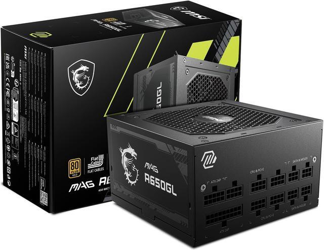 Main image of MSI - MAG A650GL, 80 GOLD Fully Modular Gaming PSU, 650W Power Supply, 10 Year Warranty