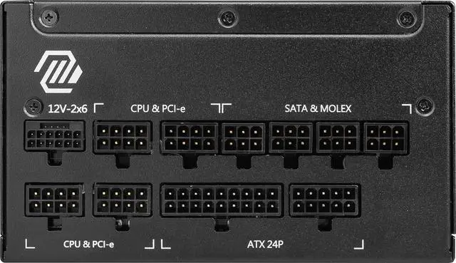 Alt view image 3 of 18 - MSI - MAG A1250GL PCIE 5, 80 GOLD Fully Modular Gaming PSU, 12V-2×6 Cable, ATX 3.1 & PCIE 5.1 Ready, 1250W Power Supply, 10 Year Warranty