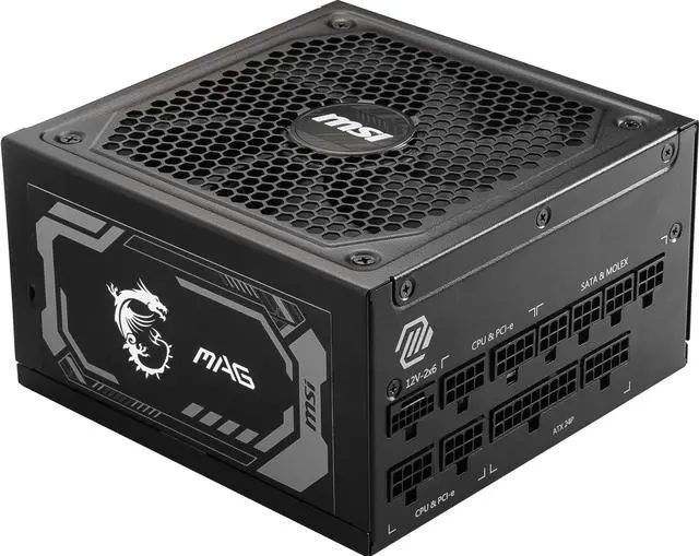 Alt view image 7 of 18 - MSI - MAG A1250GL PCIE 5, 80 GOLD Fully Modular Gaming PSU, 12V-2×6 Cable, ATX 3.1 & PCIE 5.1 Ready, 1250W Power Supply, 10 Year Warranty