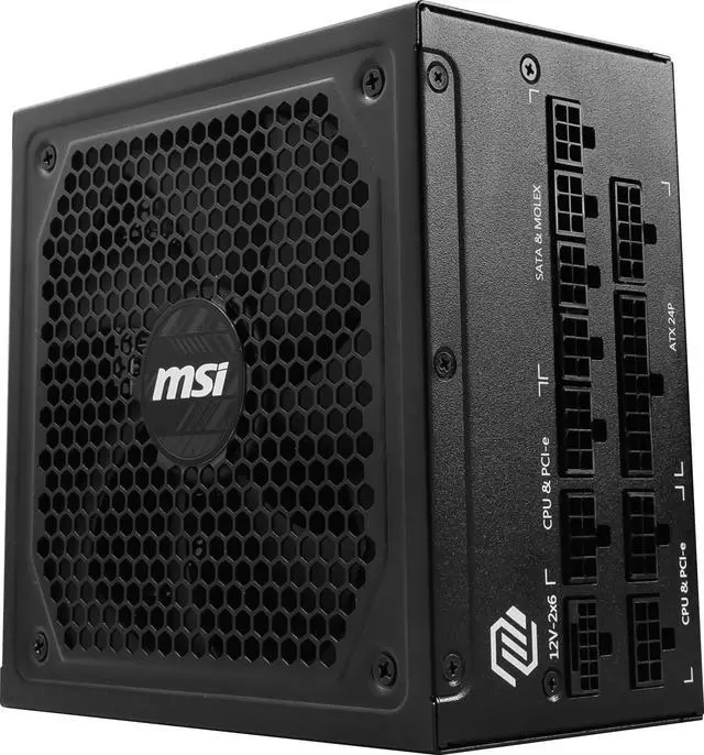 Alt view image 13 of 18 - MSI - MAG A1250GL PCIE 5, 80 GOLD Fully Modular Gaming PSU, 12V-2×6 Cable, ATX 3.1 & PCIE 5.1 Ready, 1250W Power Supply, 10 Year Warranty