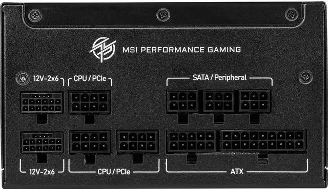 Alt view image 9 of 14 - MSI - MPG A1250GS PCIE5, 80+ Gold Full Modular Gaming PSU, Dual 12V-2x6 Cables, 5090 5080 ATX 3.1 & PCIe 5.1 Ready. Embossed Jacket Cables. 1250W Power Supply, 10 Year Warranty