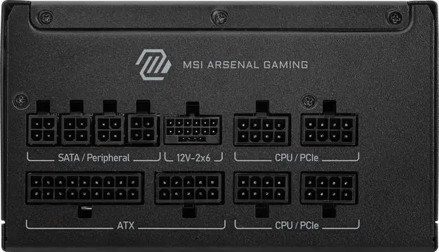 Alt view image 11 of 12 - MSI MAG A1000GLS PCIE5, Fully Modular Gaming 1000W Power Supply, 80 PLUS Gold, ATX 3.1 & PCIe 5.1 Ready, Native Dual-color 12V-2x6 connector, Semi Digital, Embossed Jacket Cables, 10 Year Warranty