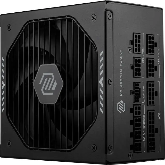 Alt view image 4 of 12 - MSI MAG A1000GLS PCIE5, Fully Modular Gaming 1000W Power Supply, 80 PLUS Gold, ATX 3.1 & PCIe 5.1 Ready, Native Dual-color 12V-2x6 connector, Semi Digital, Embossed Jacket Cables, 10 Year Warranty