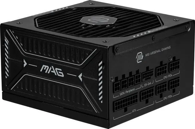 Alt view image 9 of 12 - MSI MAG A1000GLS PCIE5, Fully Modular Gaming 1000W Power Supply, 80 PLUS Gold, ATX 3.1 & PCIe 5.1 Ready, Native Dual-color 12V-2x6 connector, Semi Digital, Embossed Jacket Cables, 10 Year Warranty