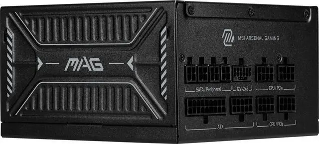 Alt view image 10 of 12 - MSI MAG A1000GLS PCIE5, Fully Modular Gaming 1000W Power Supply, 80 PLUS Gold, ATX 3.1 & PCIe 5.1 Ready, Native Dual-color 12V-2x6 connector, Semi Digital, Embossed Jacket Cables, 10 Year Warranty