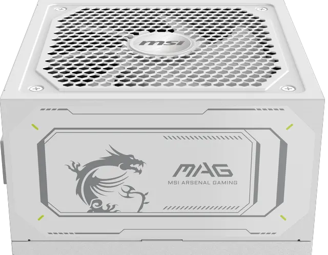 Alt view image 7 of 12 - MAG A1000GL PCIE5 WHITE, USA, 1000W, Fully-Modular, 80 Plus Gold, Bilingual Color Box, Solid wood pallet packing