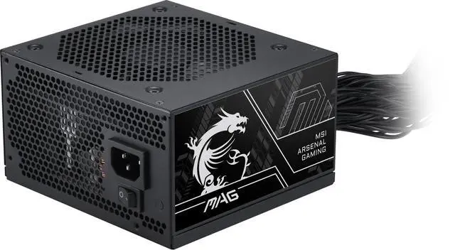 Alt view image 2 of 7 - MSI MAG A750BN PCIE5, Non-Modular Compact Gaming 750W Power Supply, 80+ Bronze, ATX 3.1 & PCIe 5.1 Ready, Low-Noise Fan, Embossed Jacket Cables, 5 Year Warranty