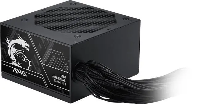 Alt view image 5 of 7 - MSI MAG A750BN PCIE5, Non-Modular Compact Gaming 750W Power Supply, 80+ Bronze, ATX 3.1 & PCIe 5.1 Ready, Low-Noise Fan, Embossed Jacket Cables, 5 Year Warranty