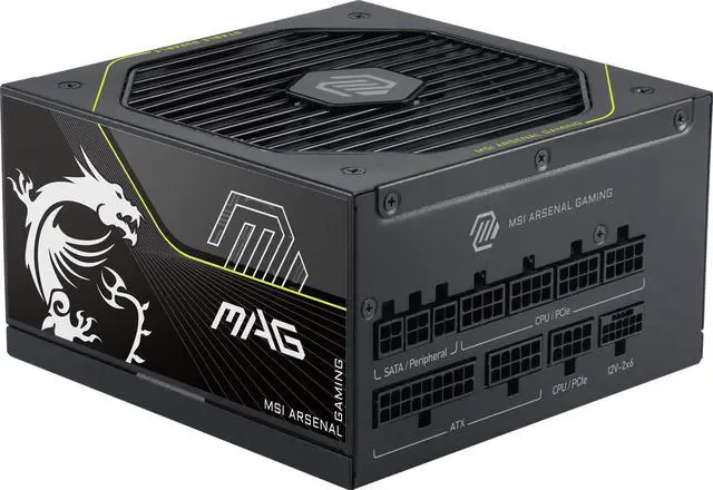Alt view image 11 of 13 - MSI MAG A1200PLS PCIE5, Fully Modular Gaming 1200W Power Supply, 80+ Platinum, Native 12V-2x6 Cables, GPU Safeguard, 105°C Main Capacitor, Fan Safeguard, ATX 3.1 & PCIe 5.1 Ready, 10 Year Warranty