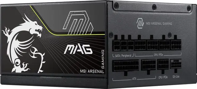 Alt view image 13 of 13 - MSI MAG A1200PLS PCIE5, Fully Modular Gaming 1200W Power Supply, 80+ Platinum, Native 12V-2x6 Cables, GPU Safeguard, 105°C Main Capacitor, Fan Safeguard, ATX 3.1 & PCIe 5.1 Ready, 10 Year Warranty