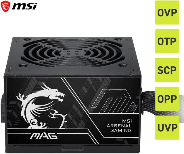Alt view image 5 of 7 - MSI MAG A600DN II 600 W ATX12V Non-Modular Active PFC Power Supply