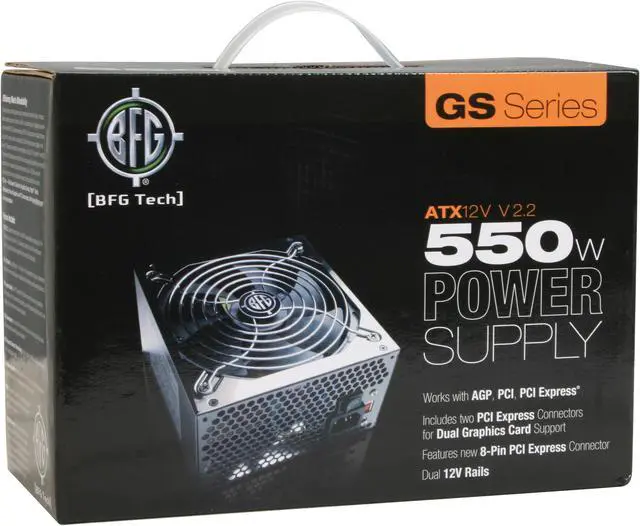Alt view image 9 of 9 - BFG Tech GS-550 550 W ATX12V V2.2 / EPS12V V2.8 SLI Ready CrossFire Ready Power Supply