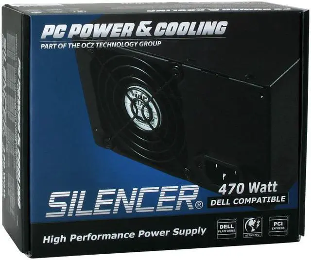 Alt view image 9 of 9 - PC Power and Cooling Silencer 470 ATX 470 W ATX12V Ver 2.2 Active PFC Power Supply