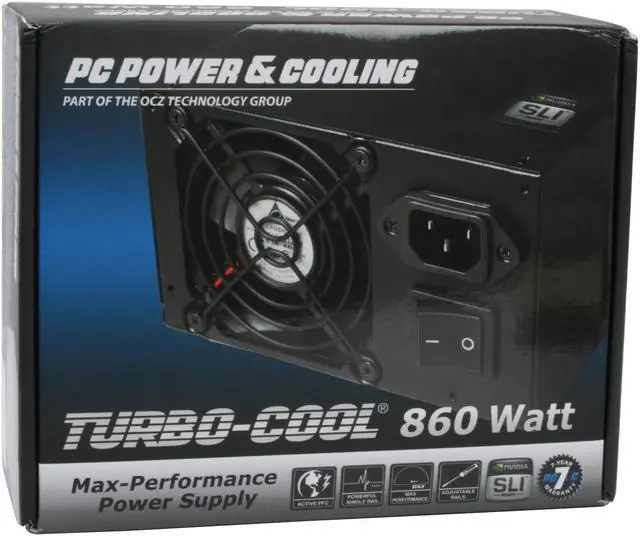 Alt view image 6 of 6 - PC Power and Cooling PPCT860 860 W ATX12V / EPS12V SLI Ready CrossFire Ready 80 PLUS Certified Active PFC Power Supply compatible with core i7