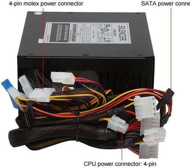 Alt view image 3 of 9 - PC Power and Cooling Silencer PPCS420X 420 W ATX12V 80 PLUS Certified Active PFC Power Supply