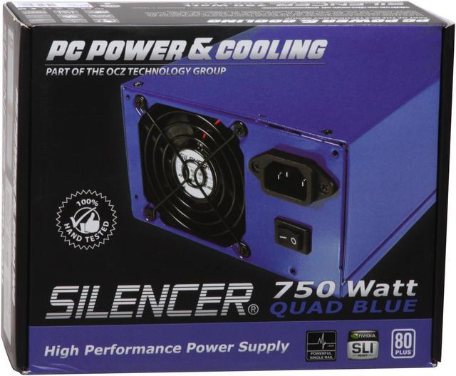 Alt view image 9 of 9 - PC Power & Cooling Silencer PPCS750QBL 750W ATX12V / EPS12V SLI Certified CrossFire Ready 80 PLUS Certified Active PFC Power Supply