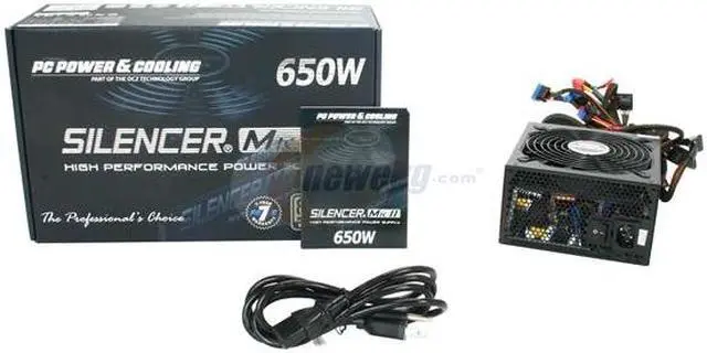 Alt view image 7 of 7 - PC Power and Cooling Silencer Mk II PPCMK2S650 650 W ATX12V v2.2 / EPS12V SLI Ready CrossFire Ready 80 PLUS SILVER Certified Active PFC Power Supply