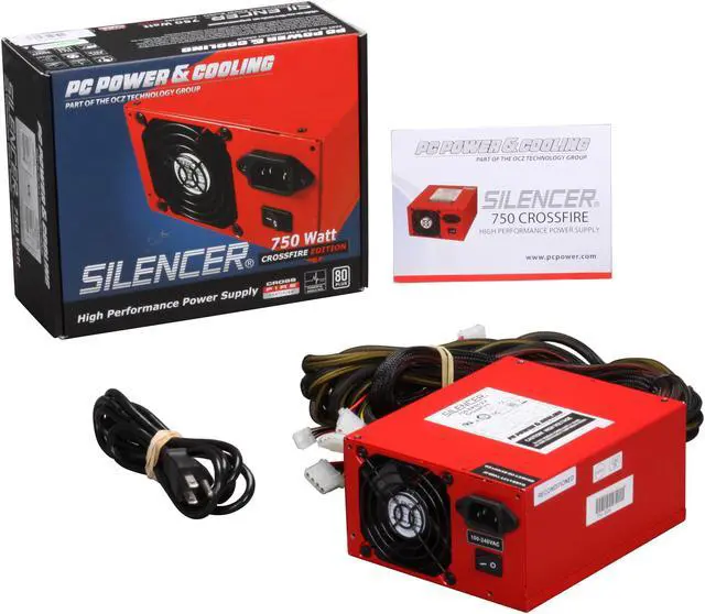 Alt view image 6 of 6 - PC Power and Cooling Silencer 750 Quad Red 750 W ATX12V / EPS12V SLI Certified 80 PLUS Certified Active PFC Power Supply