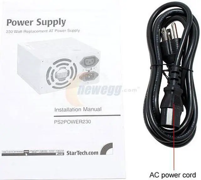 Alt view image 5 of 6 - StarTech PS2POWER230 230W AT    AT Replacement Power Supply
