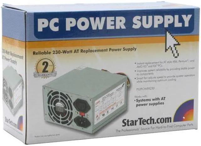 Alt view image 6 of 6 - StarTech PS2POWER230 230W AT    AT Replacement Power Supply