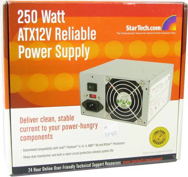 Alt view image 8 of 8 - StarTech.com ATXPOWER250 250 W ATX Power Supply
