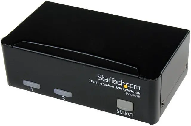 Main image of StarTech.com SV231USB 2-port KVM Switch for VGA Computers - USB - Full KVM Kit Cables Included