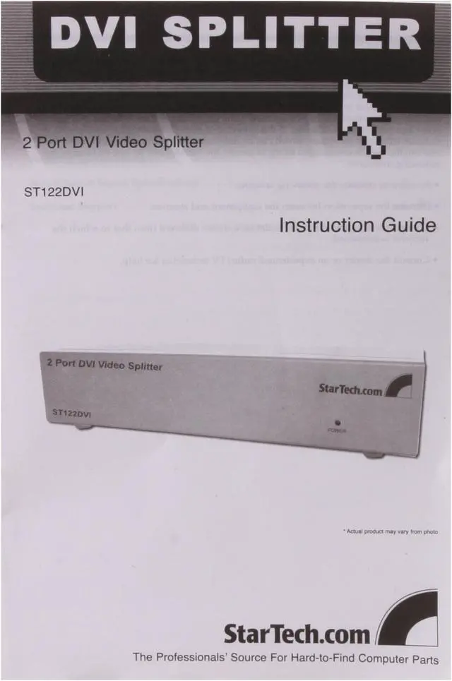 Alt view image 7 of 8 - StarTech.com ST122DVI 2 Port DVI Video Splitter / Distribution Amplifier