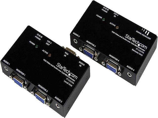 StarTech.com ST122UTPA VGA Video Extender over Cat 5 with Audio - Up to  500ft (150m) - VGA over Cat5 Extender - 1 Local and 1 Remote