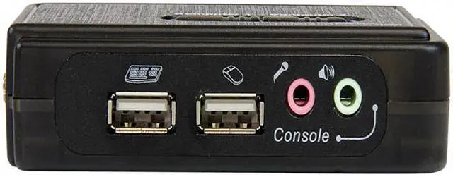 Alt view image 2 of 6 - StarTech SV211KUSB 2 Port Black USB KVM Switch Kit with Audio and Cables - Dual Port Desktop USB VGA KVM Switch