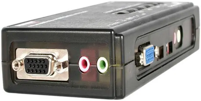 Alt view image 3 of 6 - StarTech.com SV411KUSB 4 Port Mini USB KVM Kit with Cables and Audio Switching