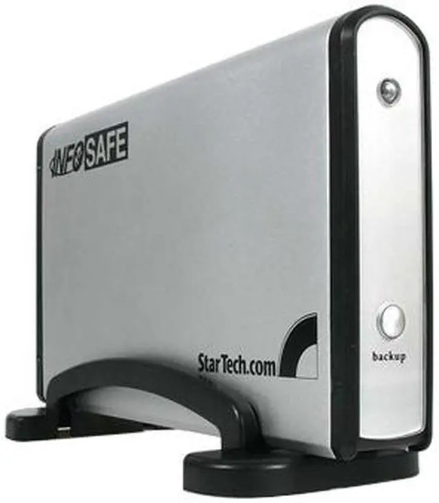 Alt view image 2 of 2 - StarTech IDECASE35U2B Aluminum 3.5" Silver USB 2.0 One Button IDE External Hard Drive Enclosure