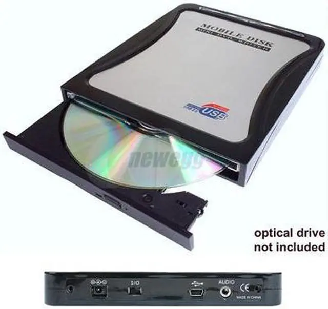 Main image of StarTech.com IDESLIMDVDU2 Plastic 5.25" IDE USB 2.0 External Enclosure for Optical Drive