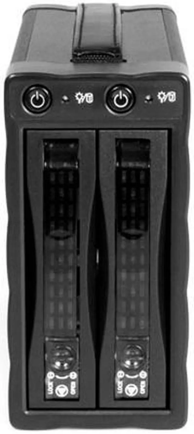 Alt view image 2 of 3 - StarTech.com ESATCASE2 Aluminum Dual 3.5" Drive Enclosure SATA eSATA Dual HD Enclosure