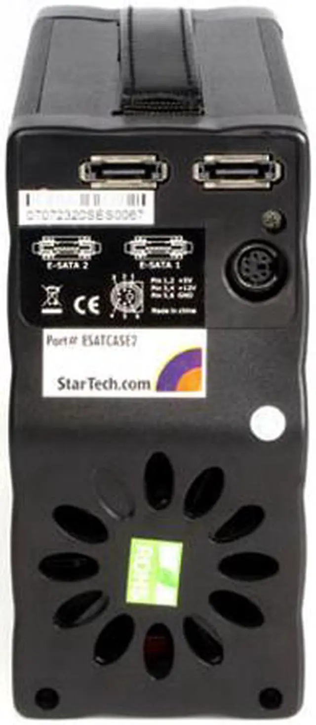 Alt view image 3 of 3 - StarTech.com ESATCASE2 Aluminum Dual 3.5" Drive Enclosure SATA eSATA Dual HD Enclosure