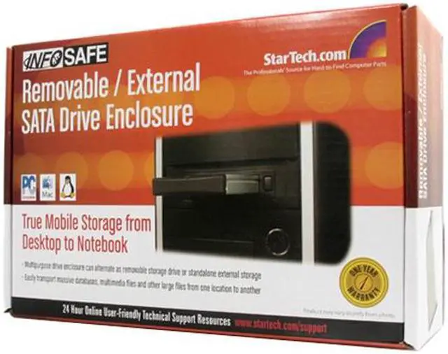 Alt view image 7 of 10 - StarTech 2.5in SATA External Hard Drive Enclosure w/ 3.5/5.25 Front Drive Bay