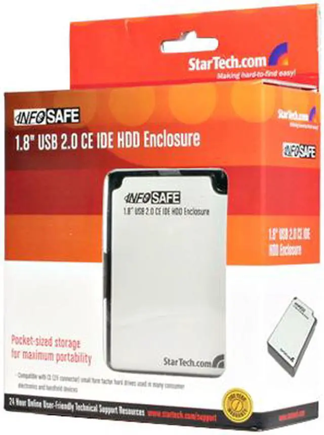 Alt view image 5 of 5 - StarTech.com IDE1810U2Z Aluminum 1.8" IDE USB 2.0 External Hard Drive Enclosure for LIF/ZIF HDD