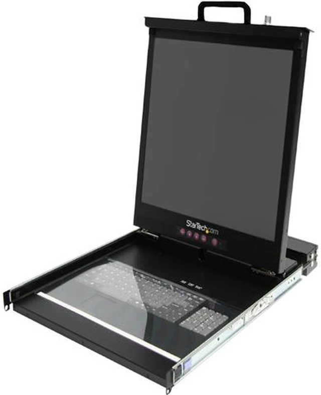 Main image of StarTech.com RACKCONS1916 1U 19" Folding Rackmount LCD Console with 16 Port Multi-Platform KVM