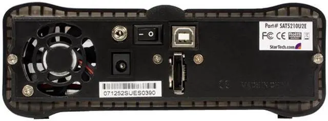 Alt view image 4 of 5 - StarTech InfoSafe SAT5210U2E Aluminum 5.25" Silver eSATA USB 2.0 to SATA Optical Drive Enclosure
