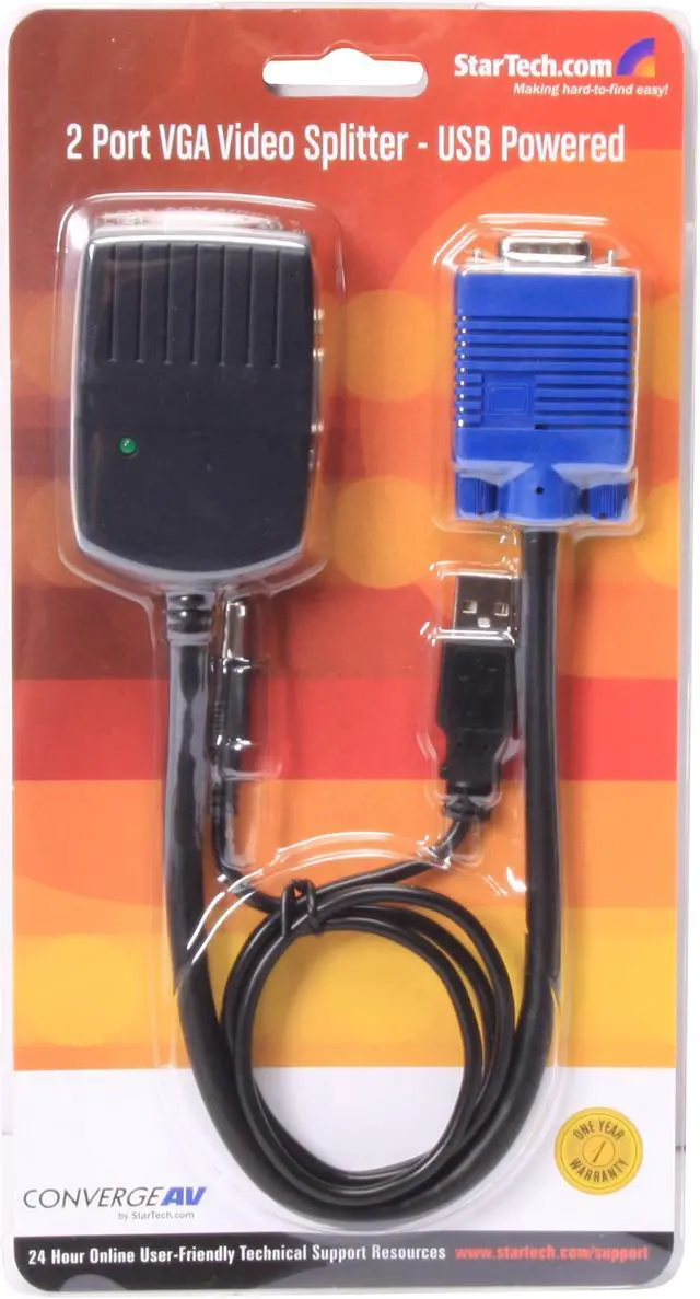 Alt view image 6 of 6 - StarTech.com ST122LE 2 Port VGA Video Splitter - USB Powered